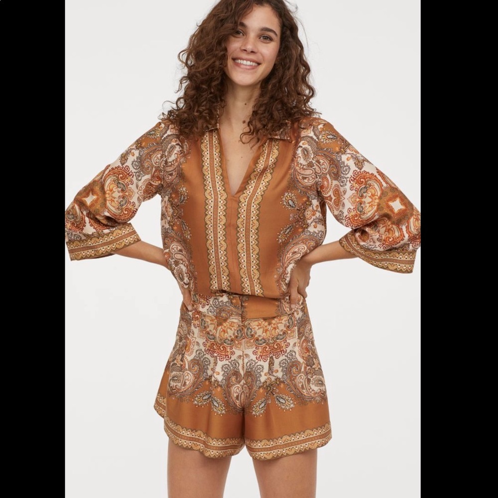 NEW H&M Lyocell Paisley Set